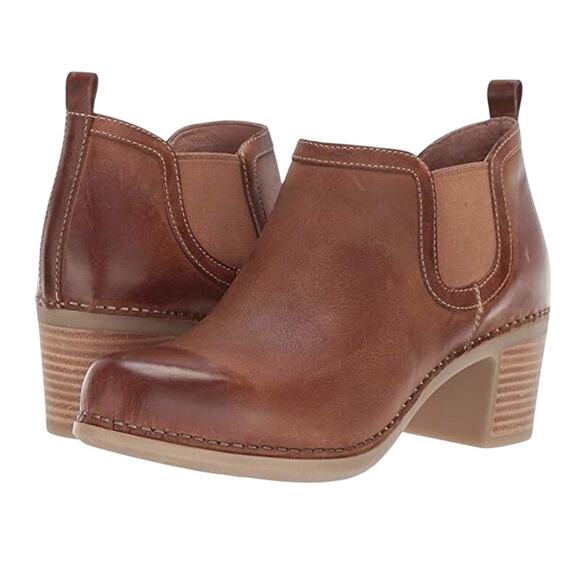 DANSKO Harlene Leather Boot 2.25" Heel Slip-On Women’s Size EU 37 = US 6.5–7 - Picture 1 of 16